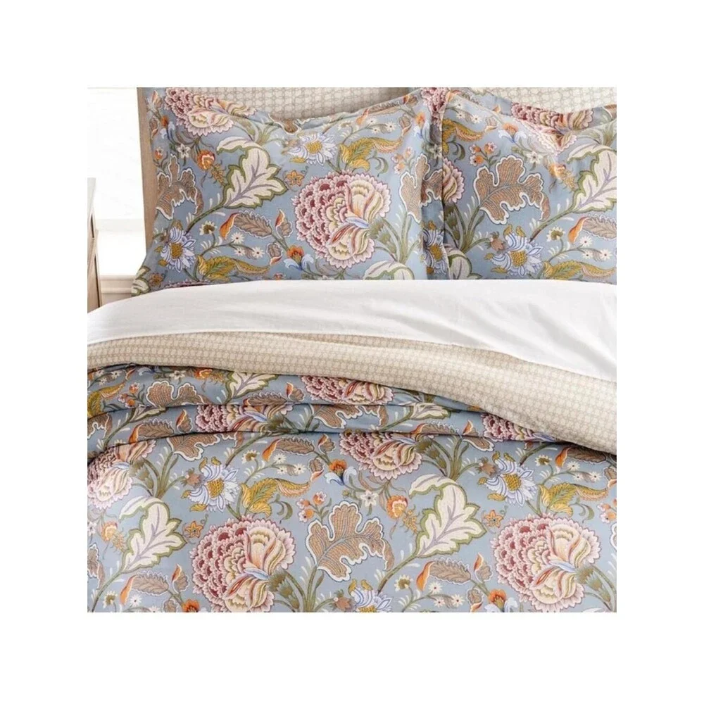 🆕 PB Style Floral Queen Duvet Cover 3 piece Set Cotton Bedding Soft Luxury NEW